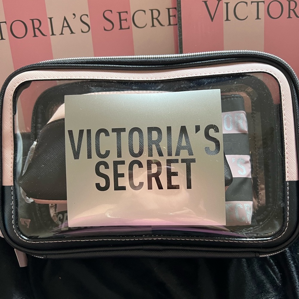 Victoria's Secret SIGNATURE MIX BACKSTAGE NESTED TRIO Beauty Bags